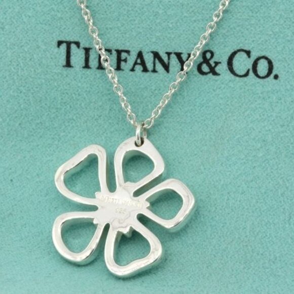 Tiffany & Co. Sterling Silver Flower Pendant Necklace - Picture 6 of 6